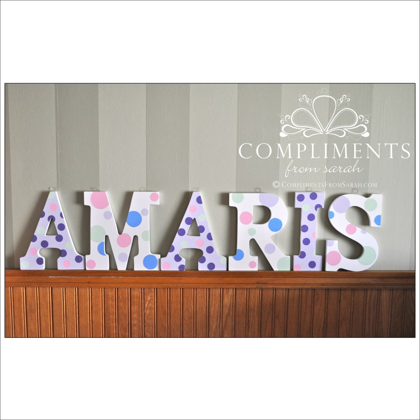 hand painted letters amaris