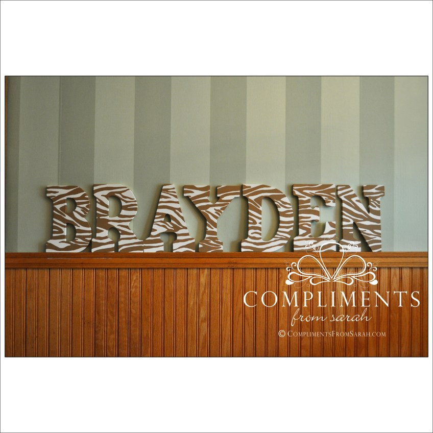 hand painted letters brayden