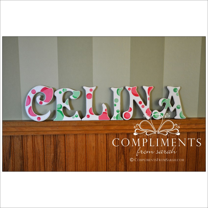 hand painted letters celina