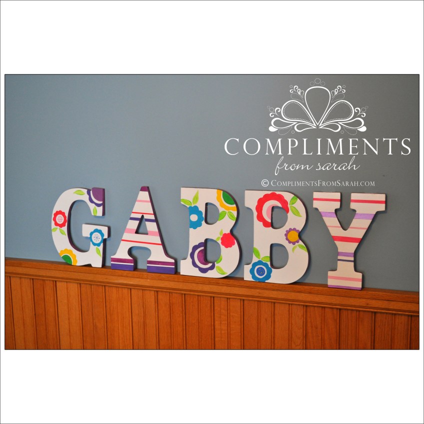 hand painted letters gabby