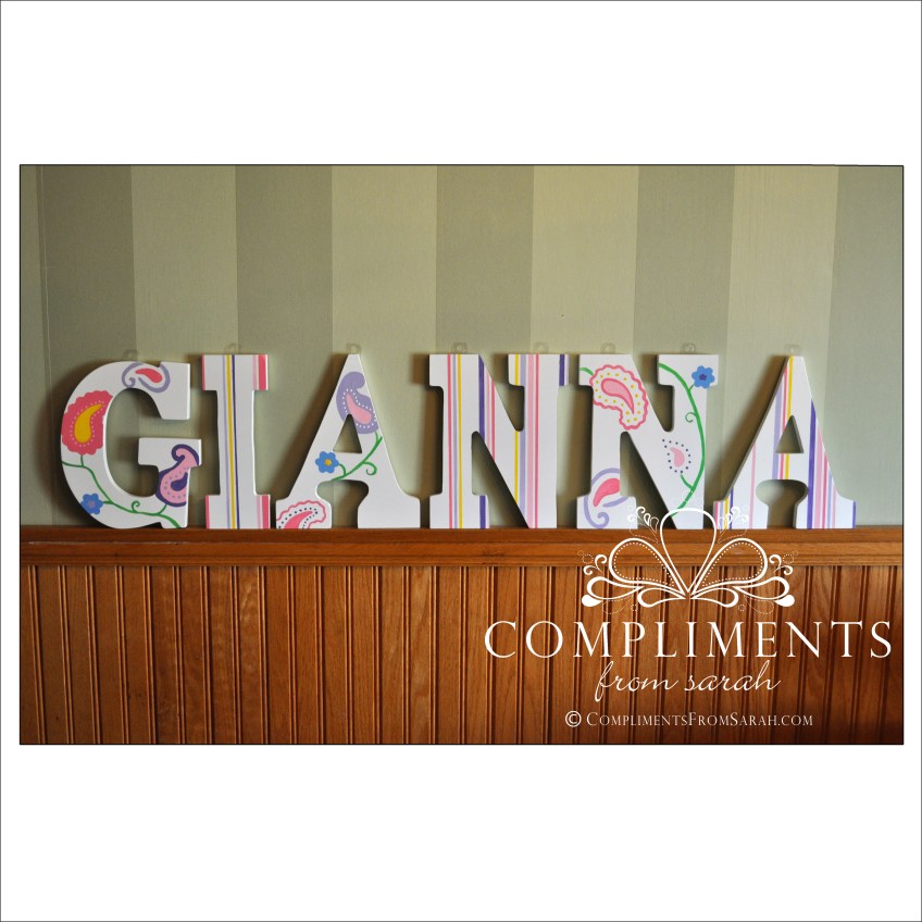 hand painted letters gianna
