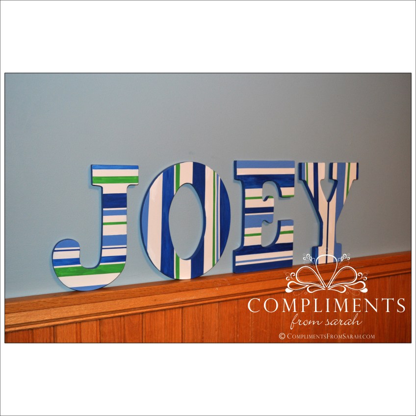 hand painted letters joey