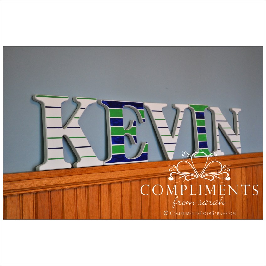 hand painted letters kevin
