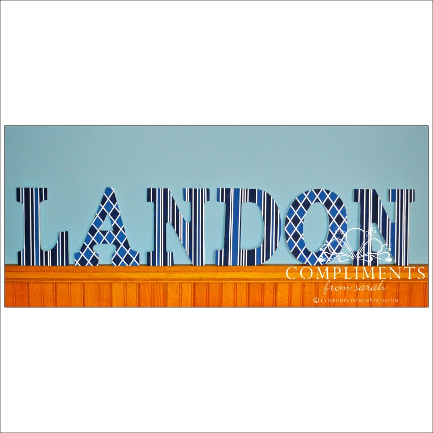 hand painted letters landon