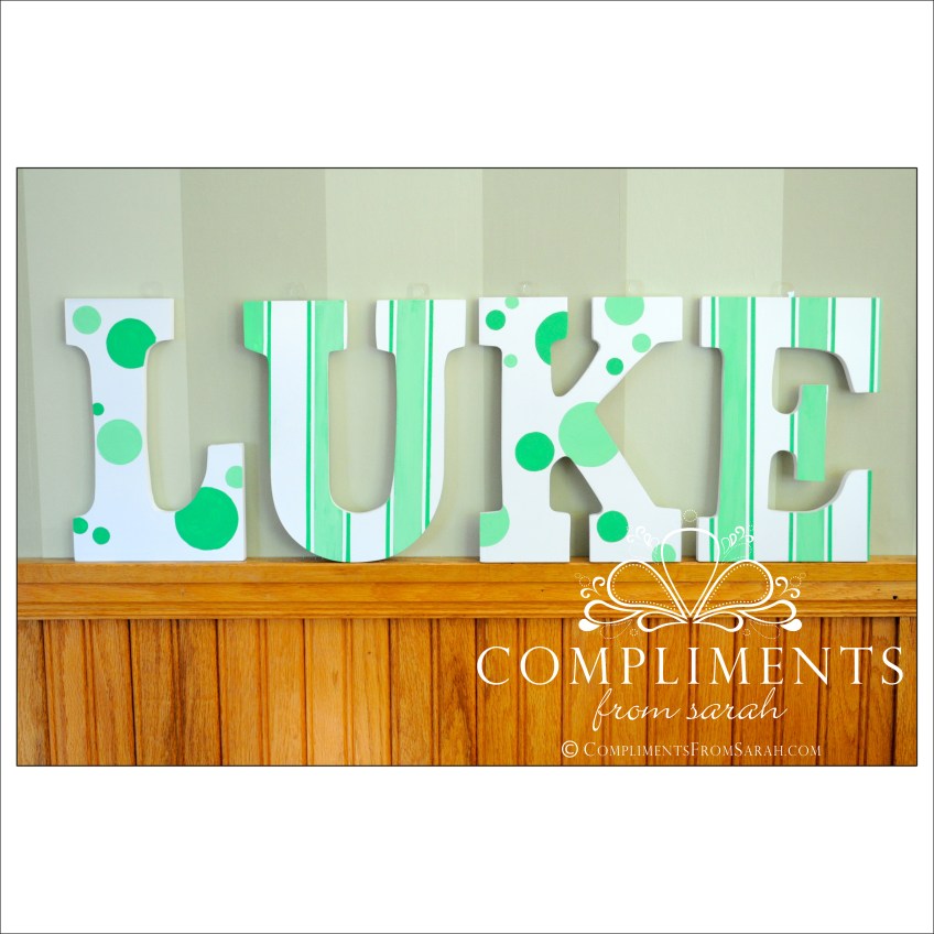 hand painted letters luke