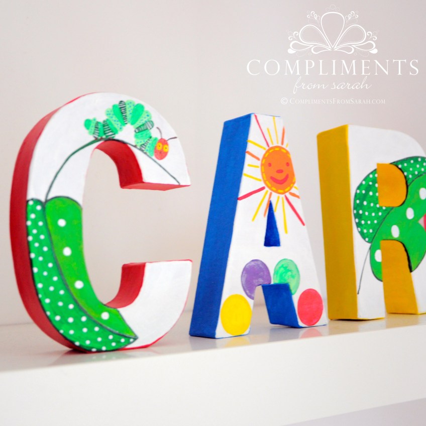 Caroline Hand Painted Letters The Very Hungry Caterpillar - Zoom 1