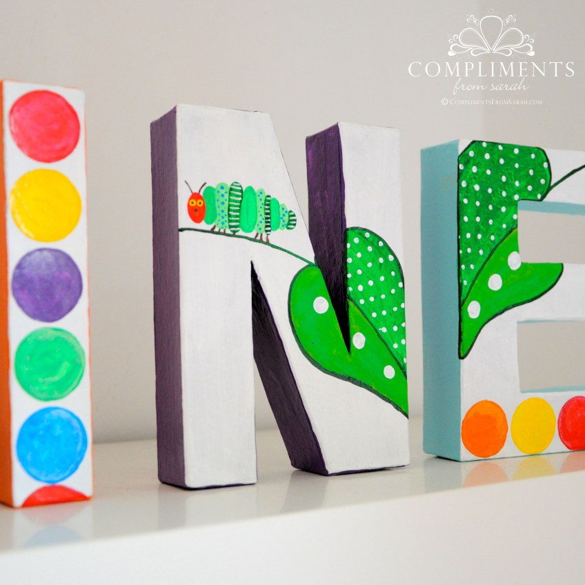Caroline Hand Painted Letters The Very Hungry Caterpillar - Zoom 3