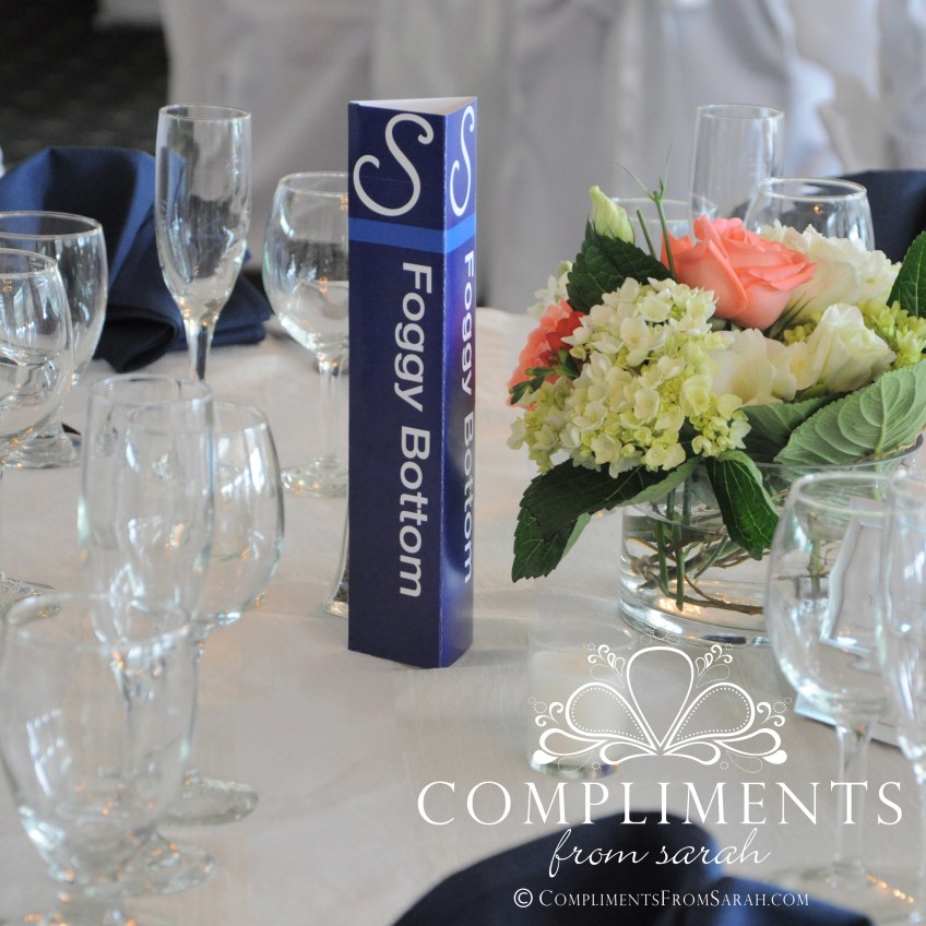 DC Metro Theme Wedding Table Identification